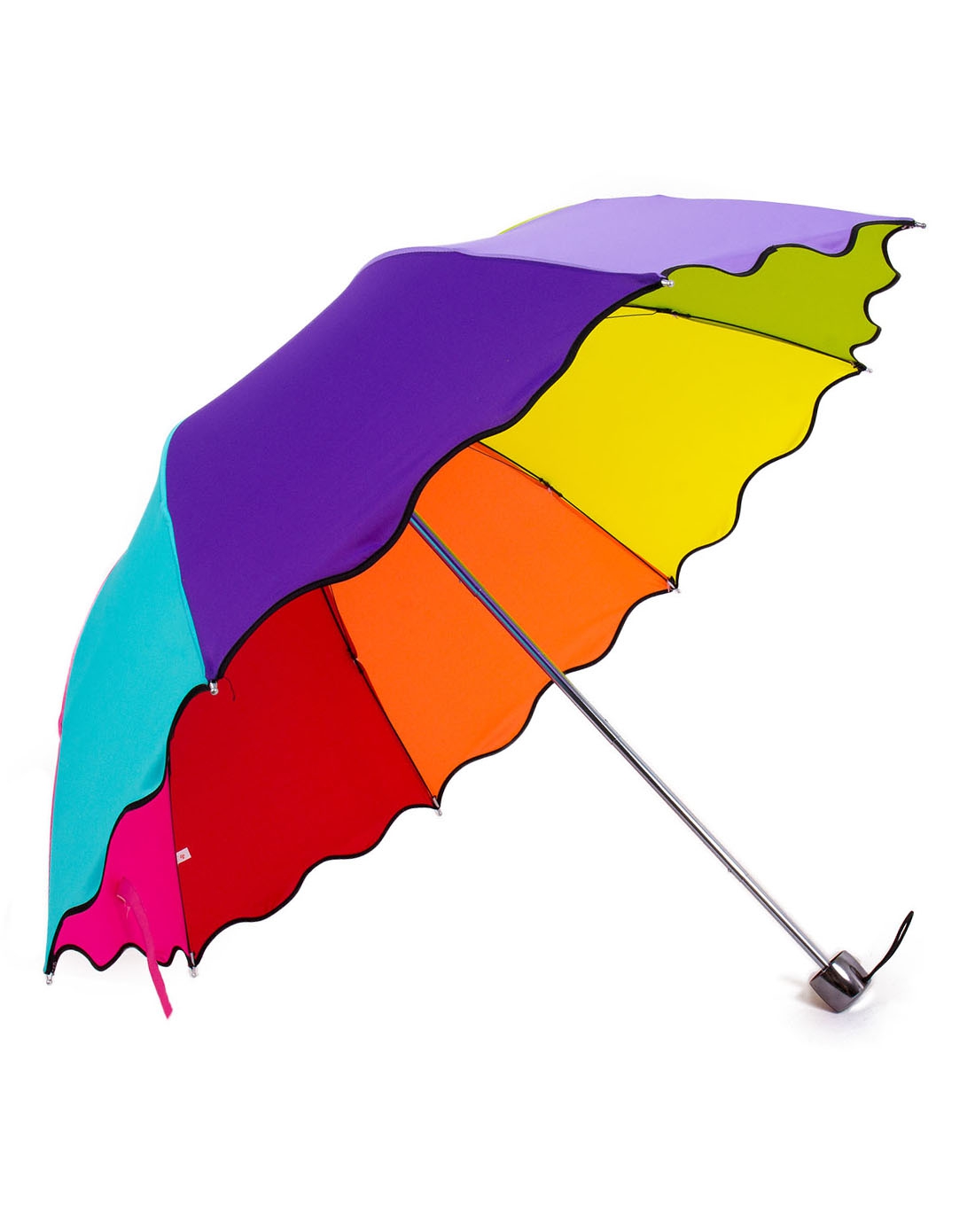 粉紅阿波羅防曬防紫外線波浪邊個性彩虹晴雨傘 時尚與功能的完美邂逅